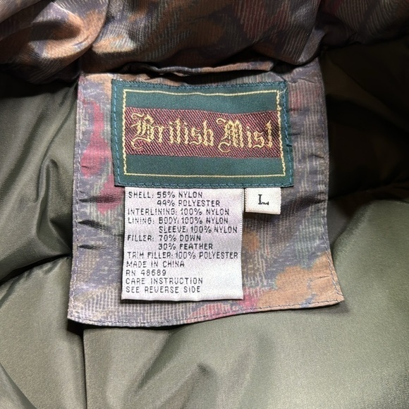 Vintage British Mist Floral Puffer Jacket Size Large 80s - Picture 7 of 9